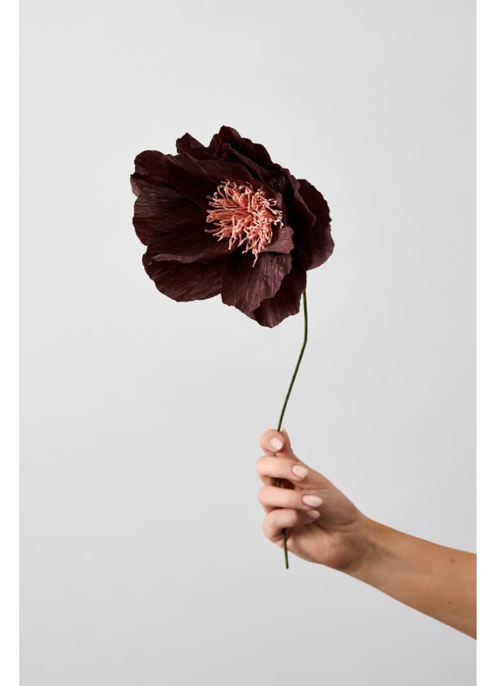 Vasenglück Papierblumen Papierblume | Rhapsodie Rose | Braun