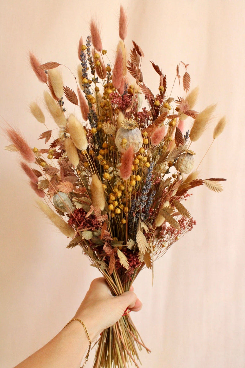 Vasenglück Trockenblumen Trockenblumenstrauss „No. 100“ mit Mohnkapseln & Lavendel