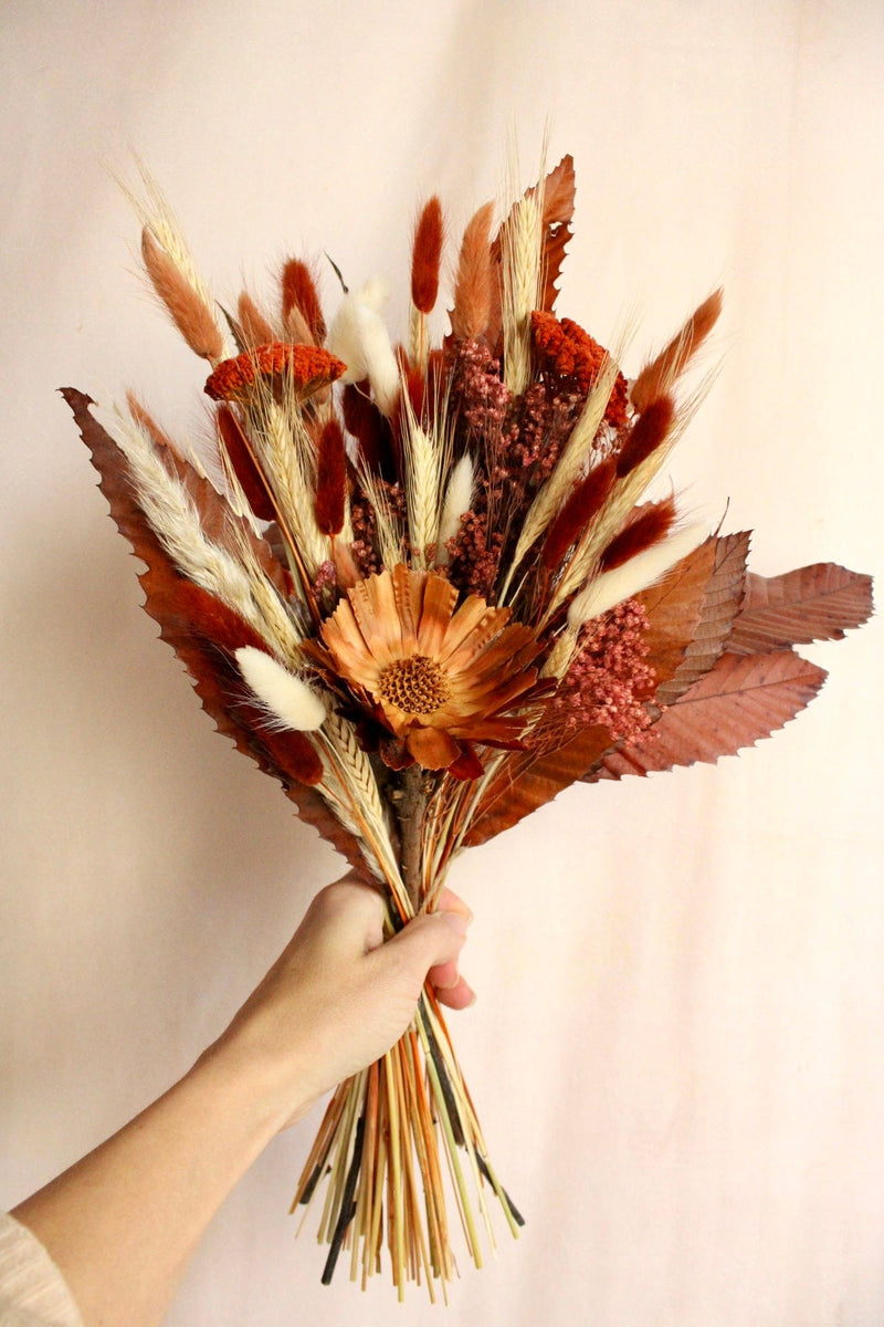 Vasenglück Trockenblumen Trockenblumenstrauss „No. 103“ mit Herbstlaub & Gerste