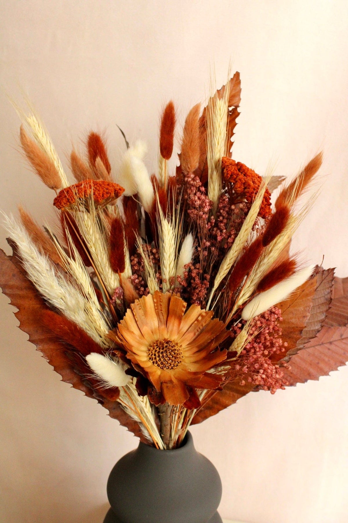 Vasenglück Trockenblumen Trockenblumenstrauss „No. 103“ mit Herbstlaub & Gerste