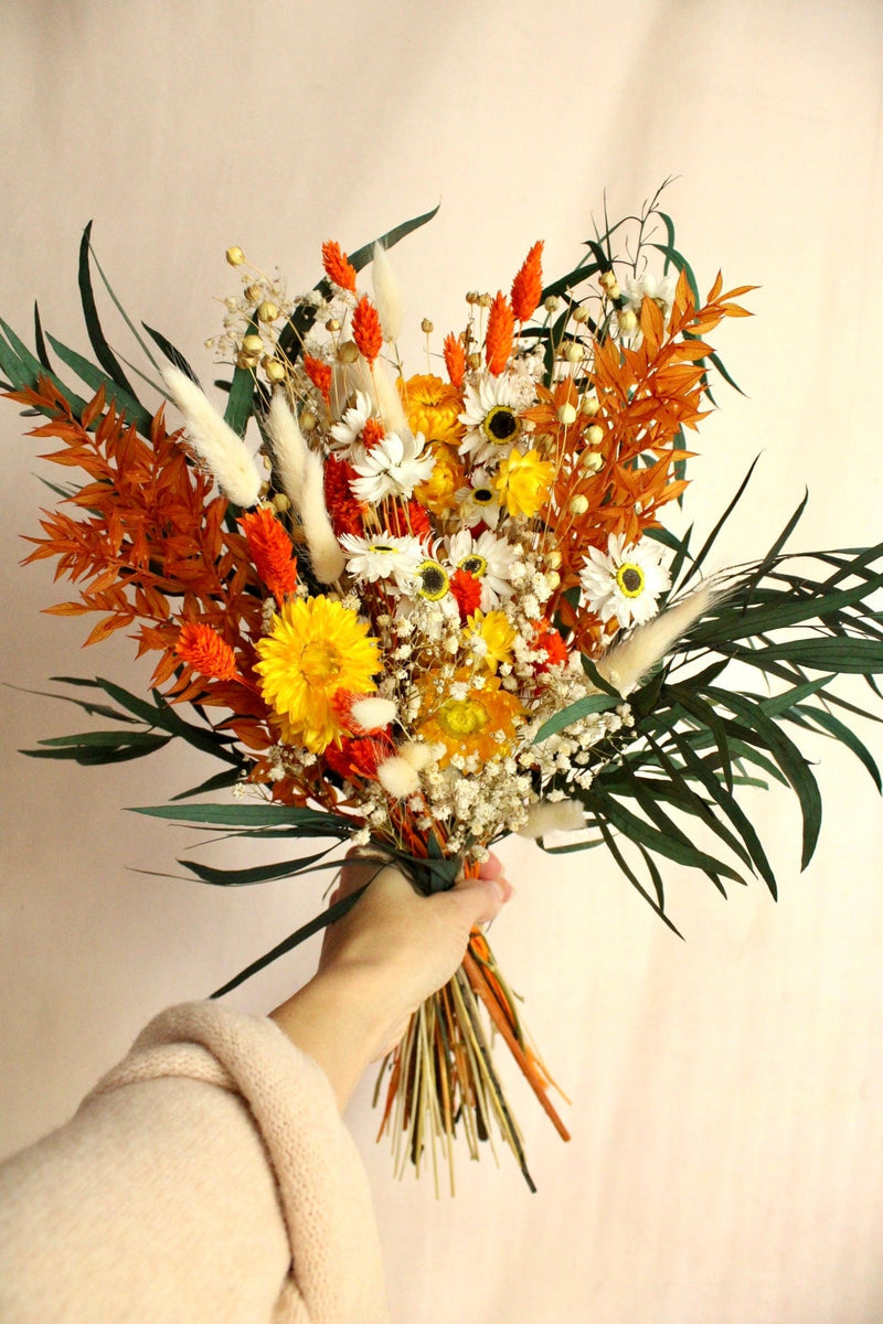 Vasenglück Trockenblumen Trockenblumenstrauss „No. 104“ mit Eukalyptus & Strohblumen