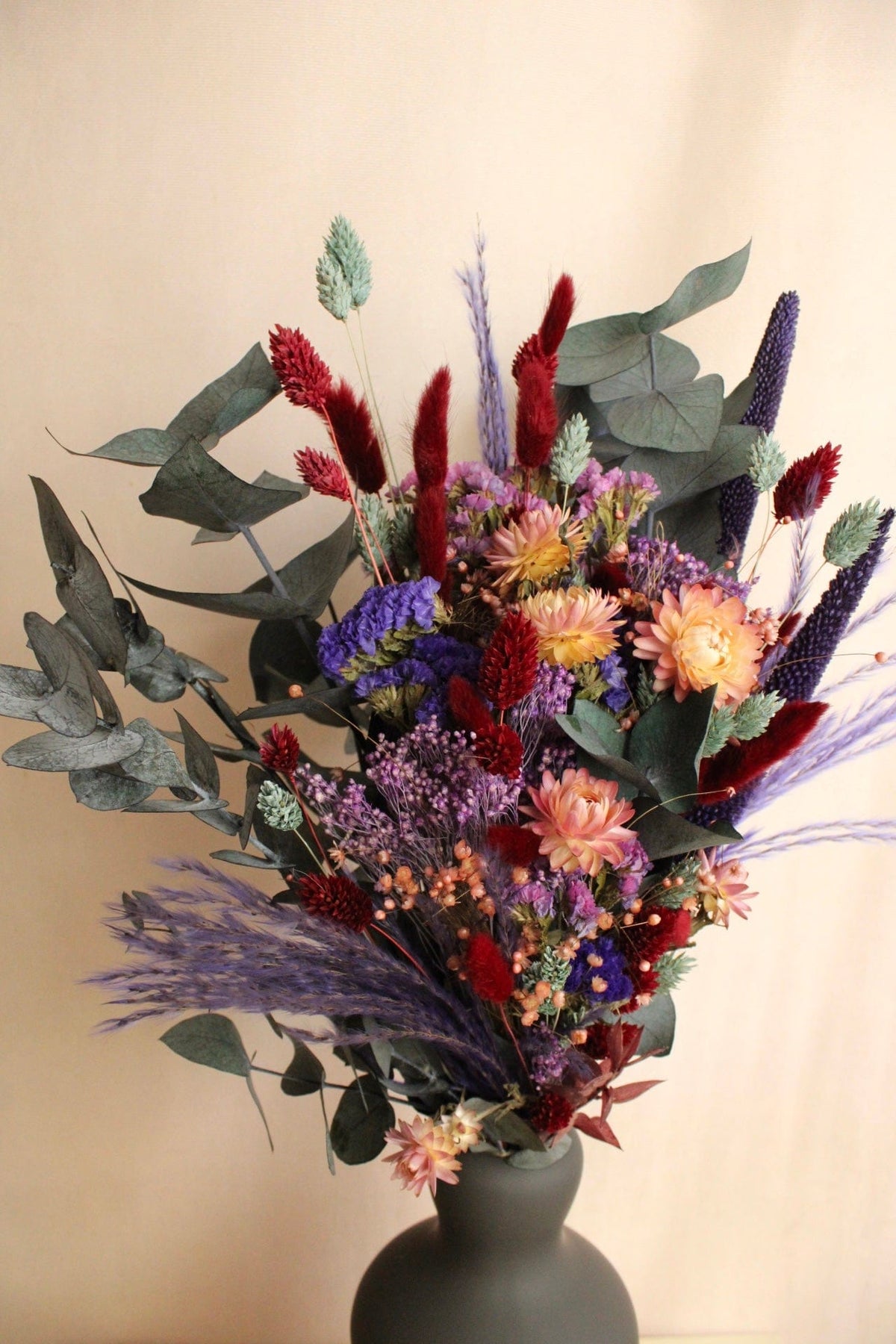 Vasenglück Trockenblumen Trockenblumenstrauss „No. 105“ mit Eukalyptus & Strandflieder