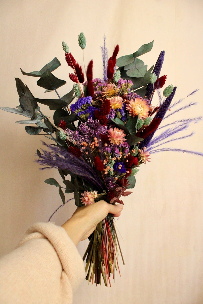 Vasenglück Trockenblumen Trockenblumenstrauss „No. 105“ mit Eukalyptus & Strandflieder