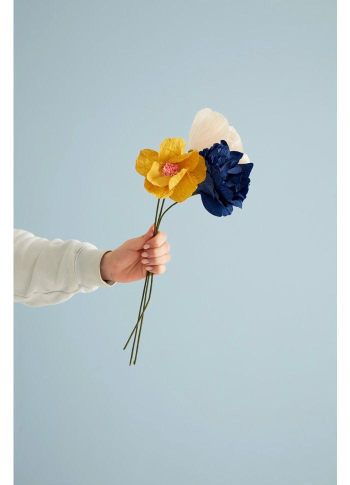 Vasenglück Papierblumen Papierblume | Anemone | Ocker