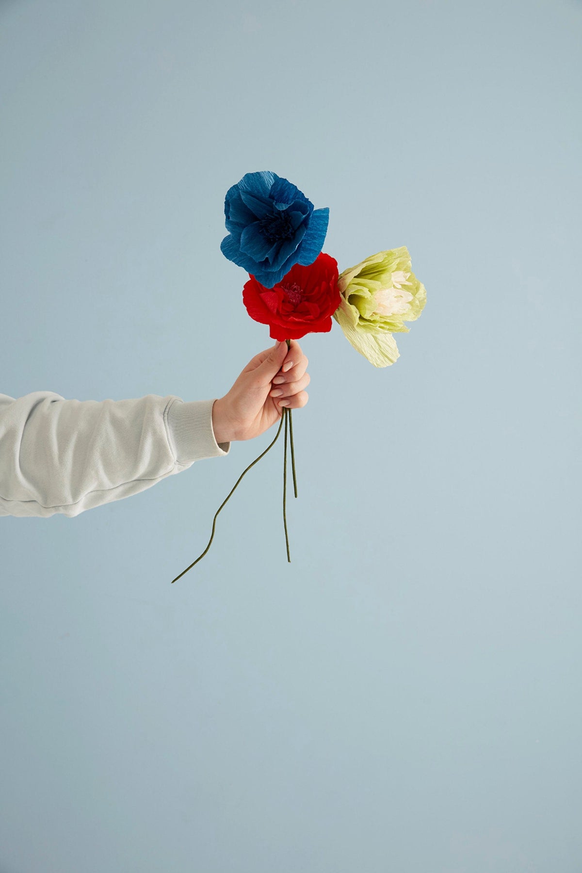 Vasenglück Papierblumen Papierblume | Himalaya Mohn | Blau