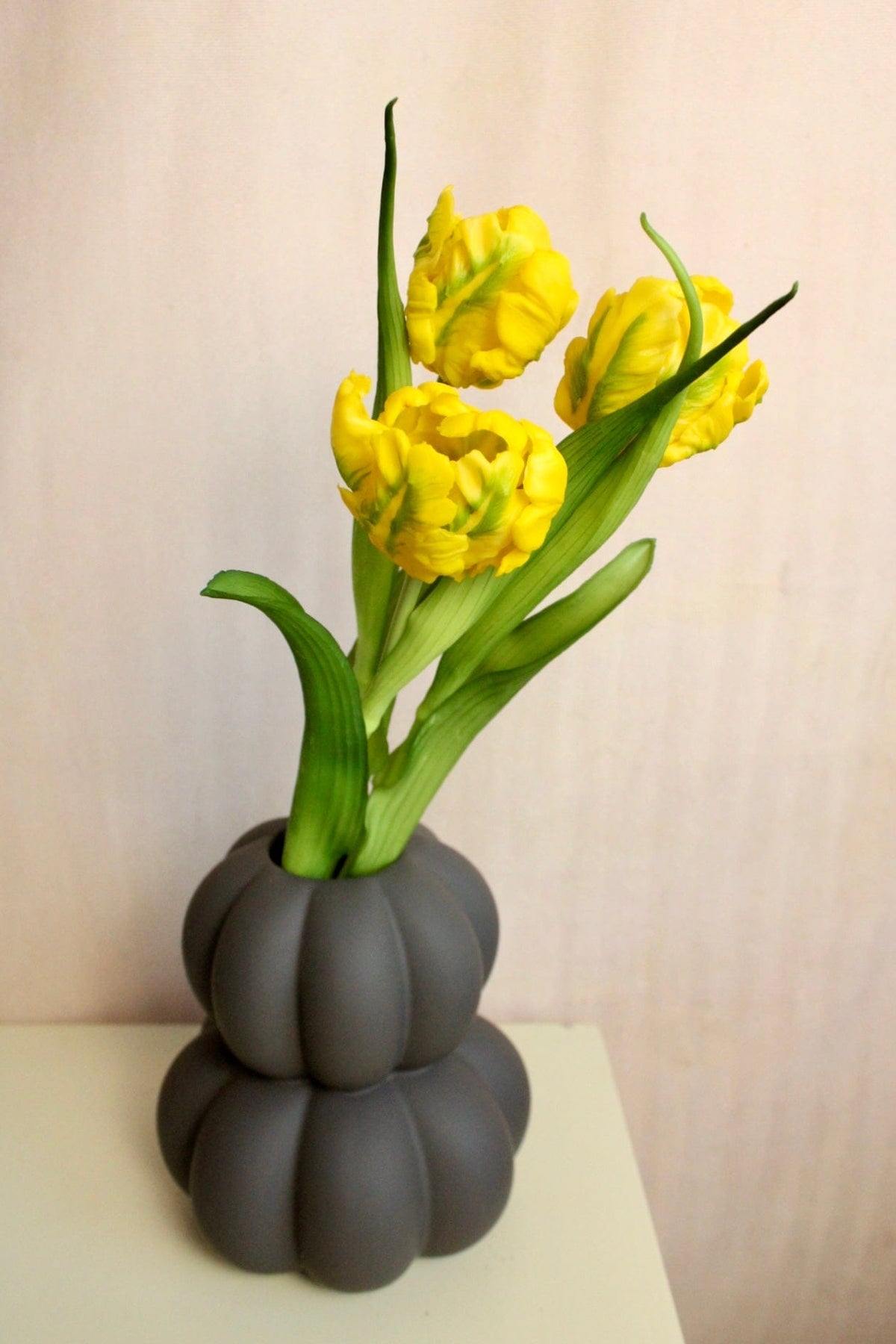 Vasenglück Seidenblume Kunstblume Kleine Papageien Tulpe | Gelb