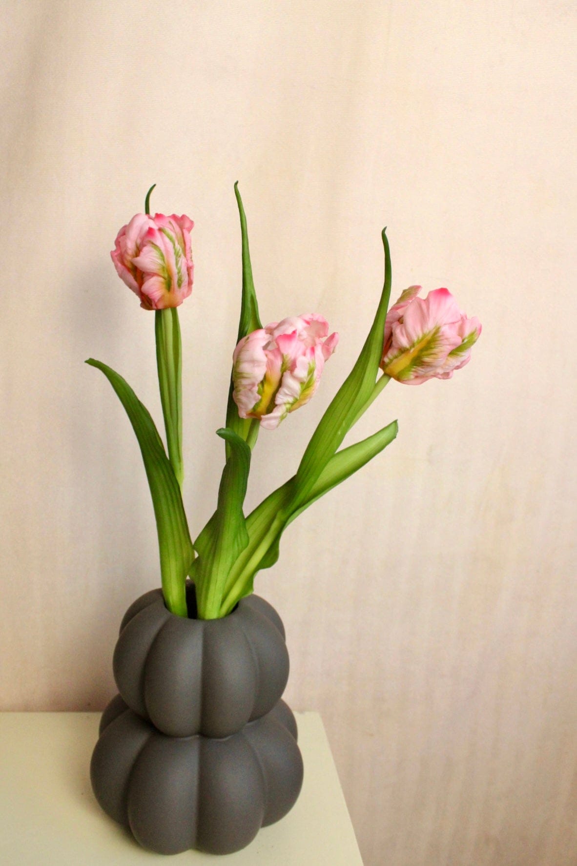 Vasenglück Seidenblume Kunstblume Kleine Papageien Tulpe | Rosa