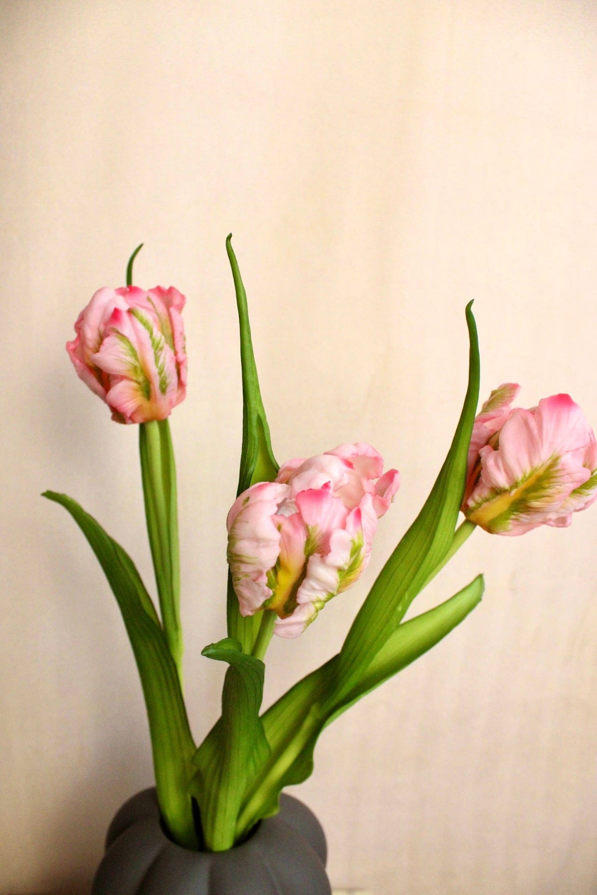 Vasenglück Seidenblume Kunstblume Kleine Papageien Tulpe | Rosa