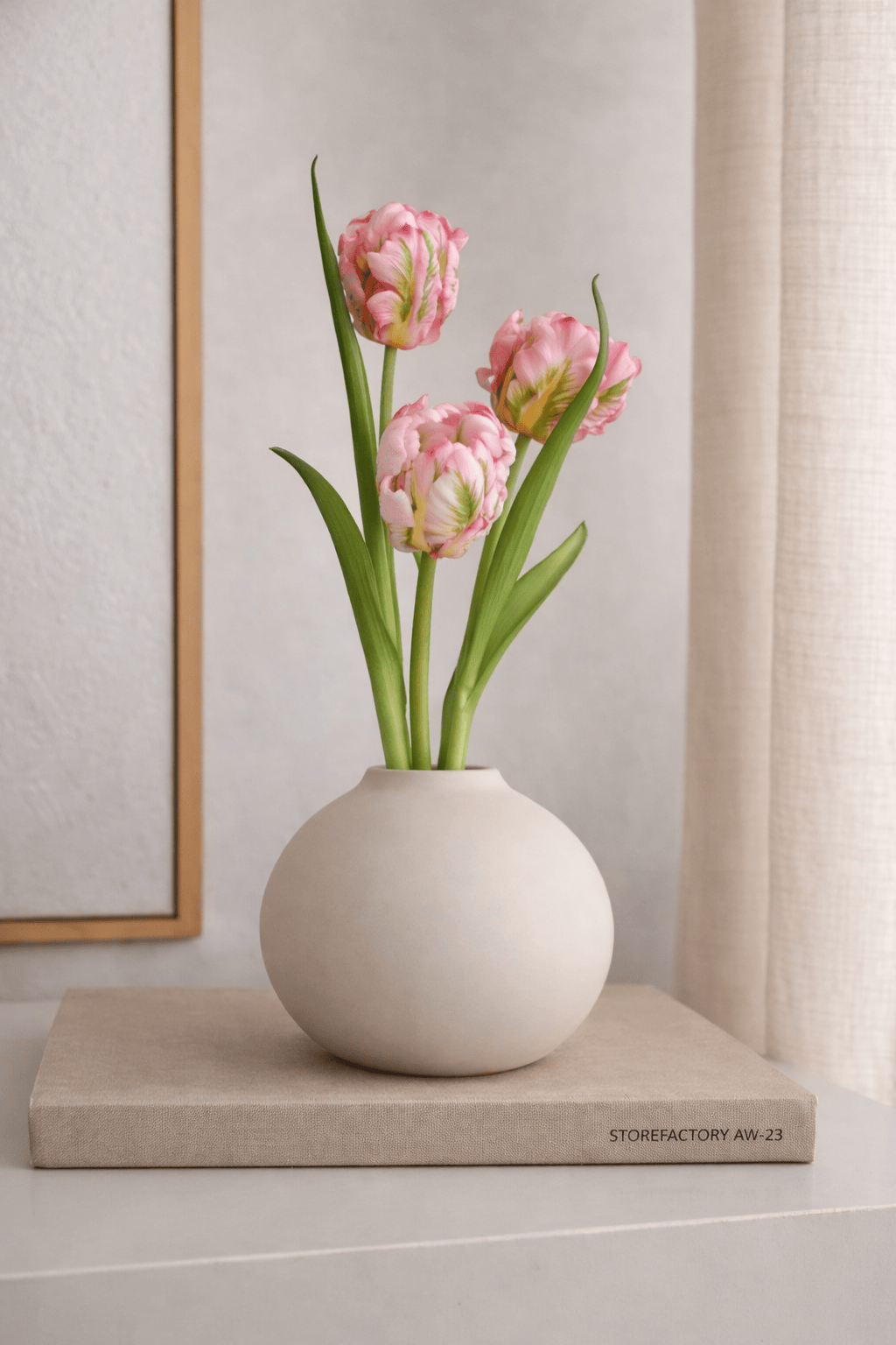 Vasenglück Seidenblume Kunstblume Kleine Papageien Tulpe | Rosa