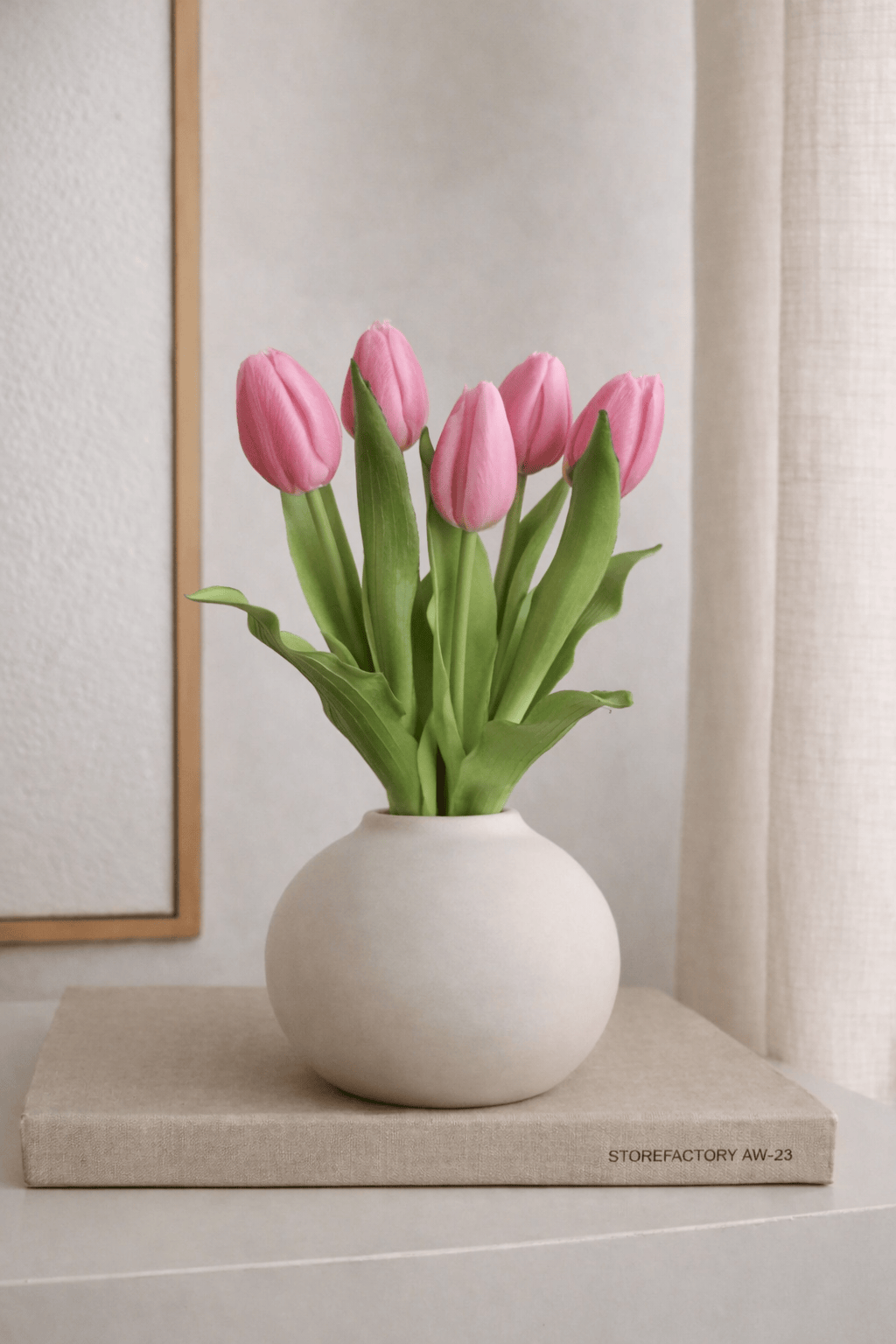 Vasenglück Seidenblume Kunstblume Kleine Tulpe | Rosa/Violett