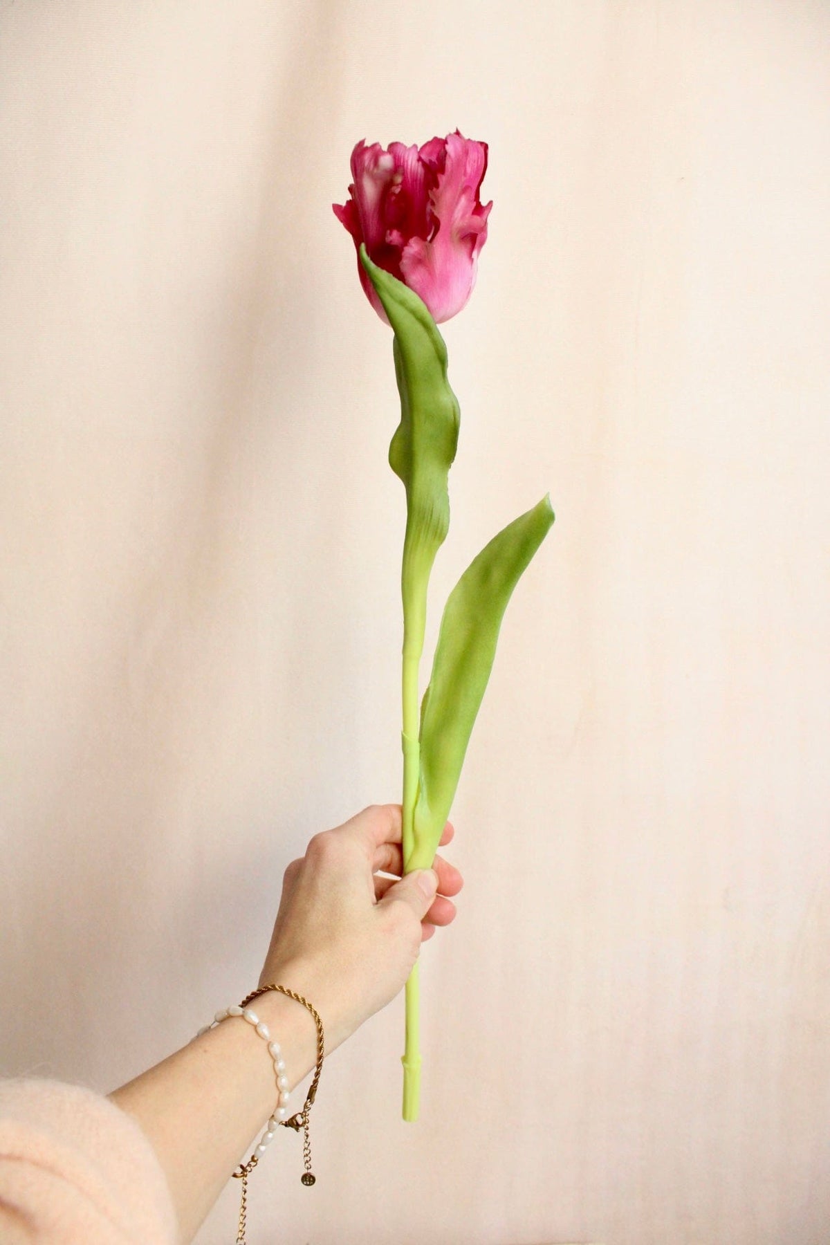 Vasenglück Seidenblume Kunstblume Papageien Tulpe | Pink Rosé Mix