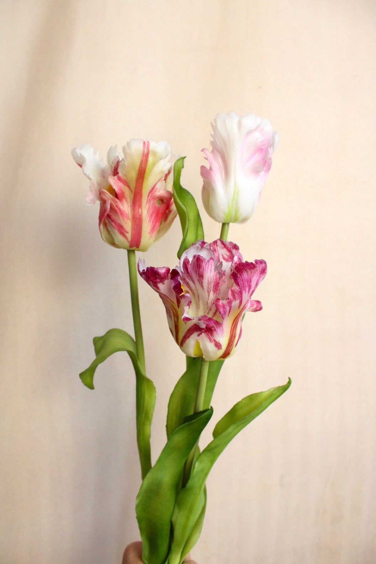 Vasenglück Seidenblume Kunstblume Papageien Tulpe | Rosé Mix