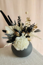 Vasenglück Sets Set aus Trockenblumenstrauß & Vase - Grey Elegance