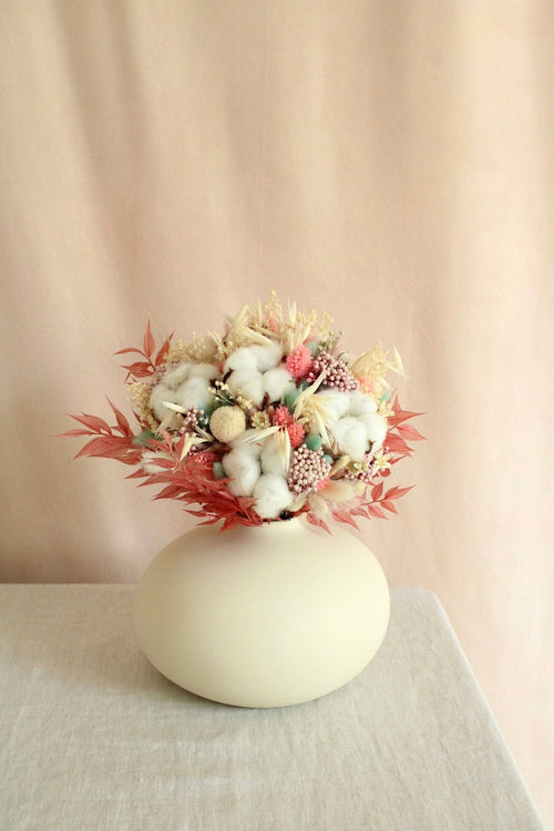 Vasenglück Sets Set aus Trockenblumenstrauß & Vase - Happy Candy