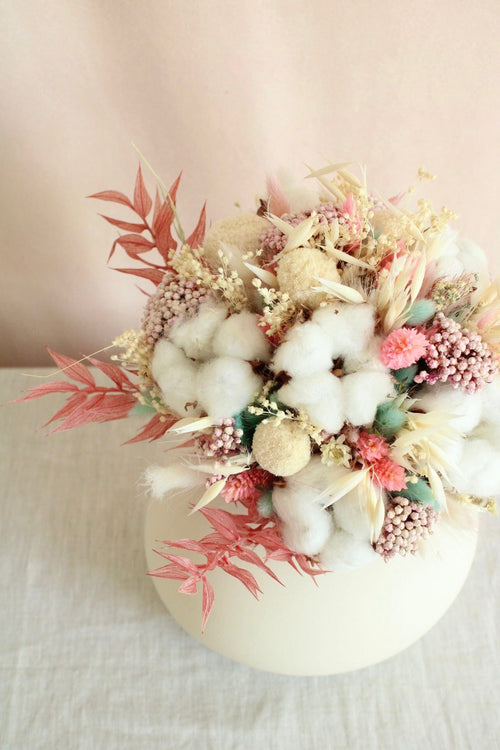 Vasenglück Sets Set aus Trockenblumenstrauß & Vase - Happy Candy