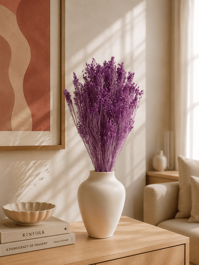 Vasenglück Trockenblumen Broom Bloom | Dunkel Lila