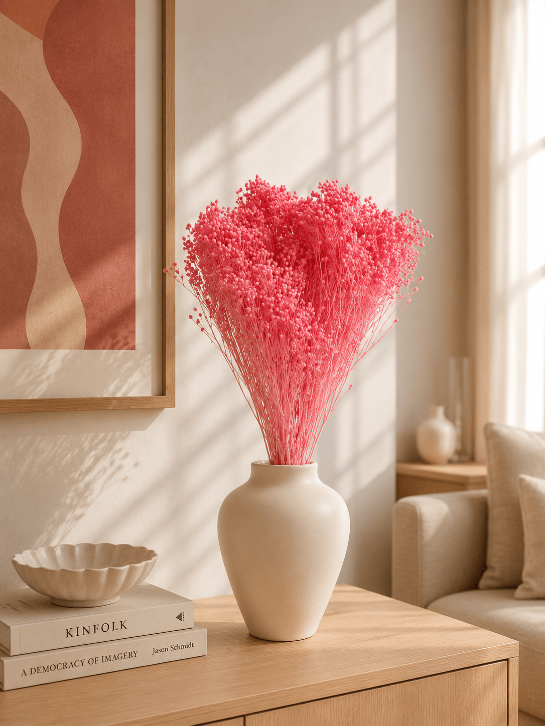 Vasenglück Trockenblumen Broom Bloom | Pink