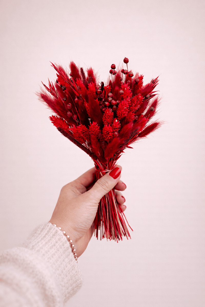 Vasenglück Trockenblumen Kleiner Trockenblumenstrauss "Happy Valentine"