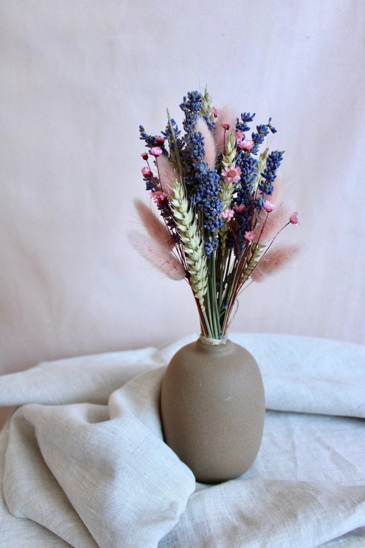Vasenglück Trockenblumen Kleiner Trockenblumenstrauss „Lavendel-Liebe“ | Rosa & Grün