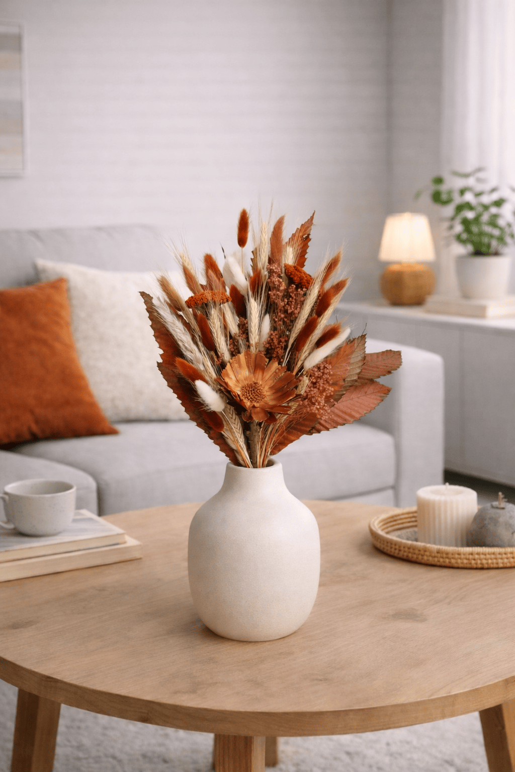 Vasenglück Trockenblumen Trockenblumenstrauss „No. 103“ mit Herbstlaub & Gerste