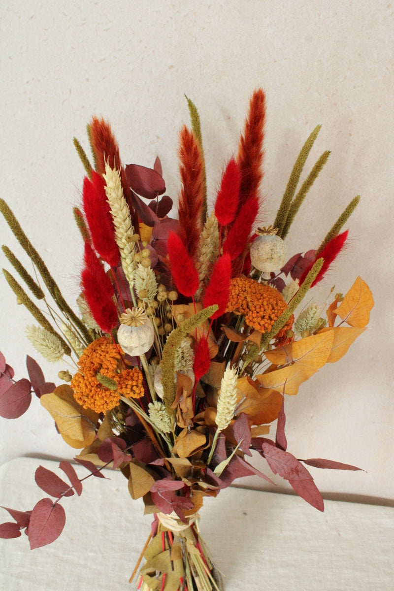 Vasenglück Trockenblumen Trockenblumenstrauß „No. 12“ in Rot und Orange