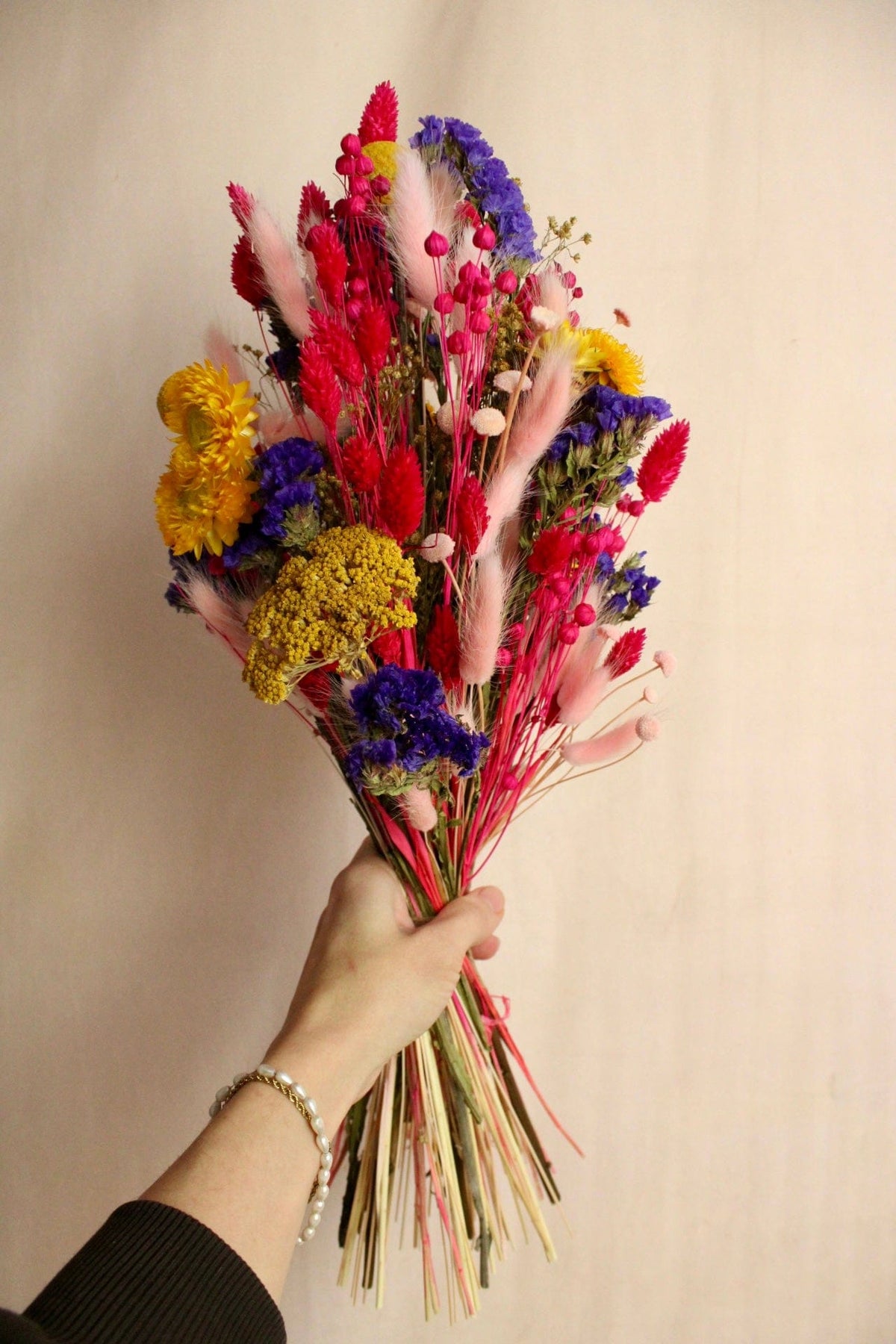 Vasenglück Trockenblumen Trockenblumenstrauss „No. 120“ mit Strohblumen & Strandflieder