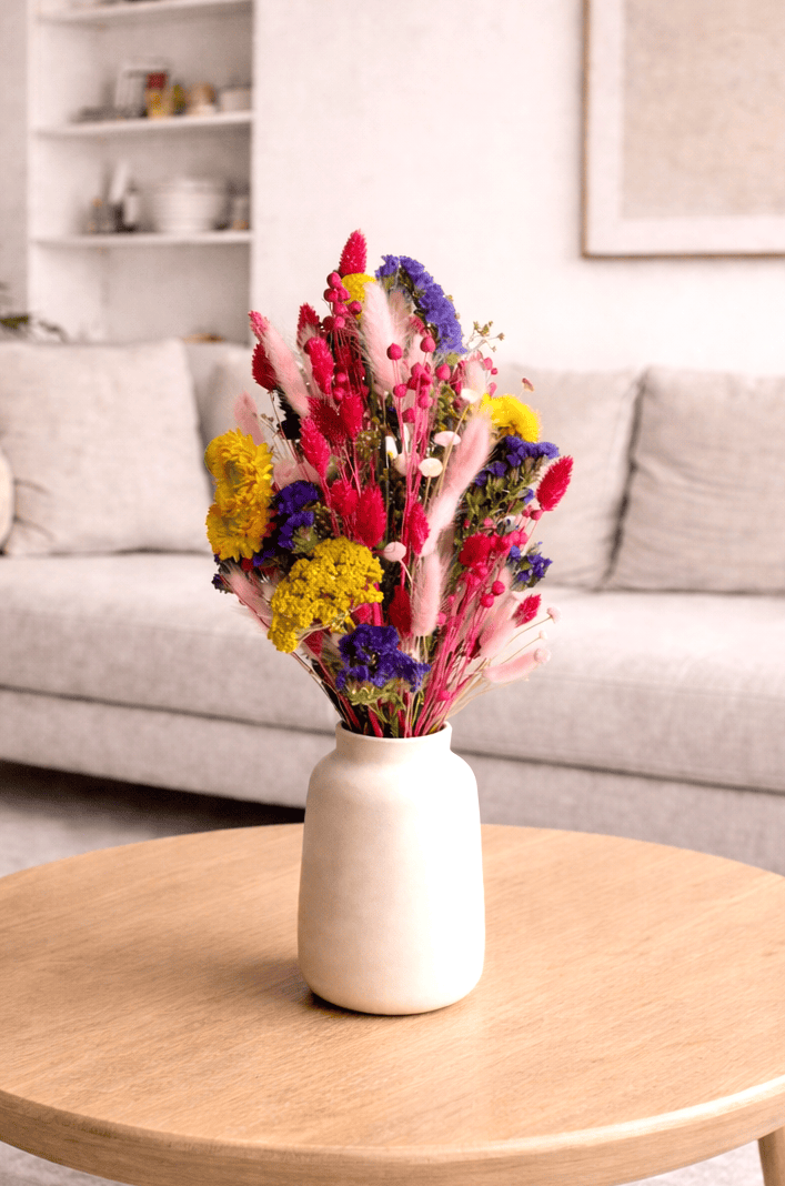 Vasenglück Trockenblumen Trockenblumenstrauss „No. 120“ mit Strohblumen & Strandflieder