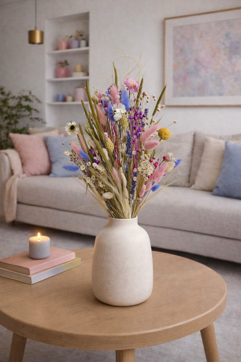 Vasenglück Trockenblumen Trockenblumenstrauss „No. 123“ mit bunten Wiesenblumen