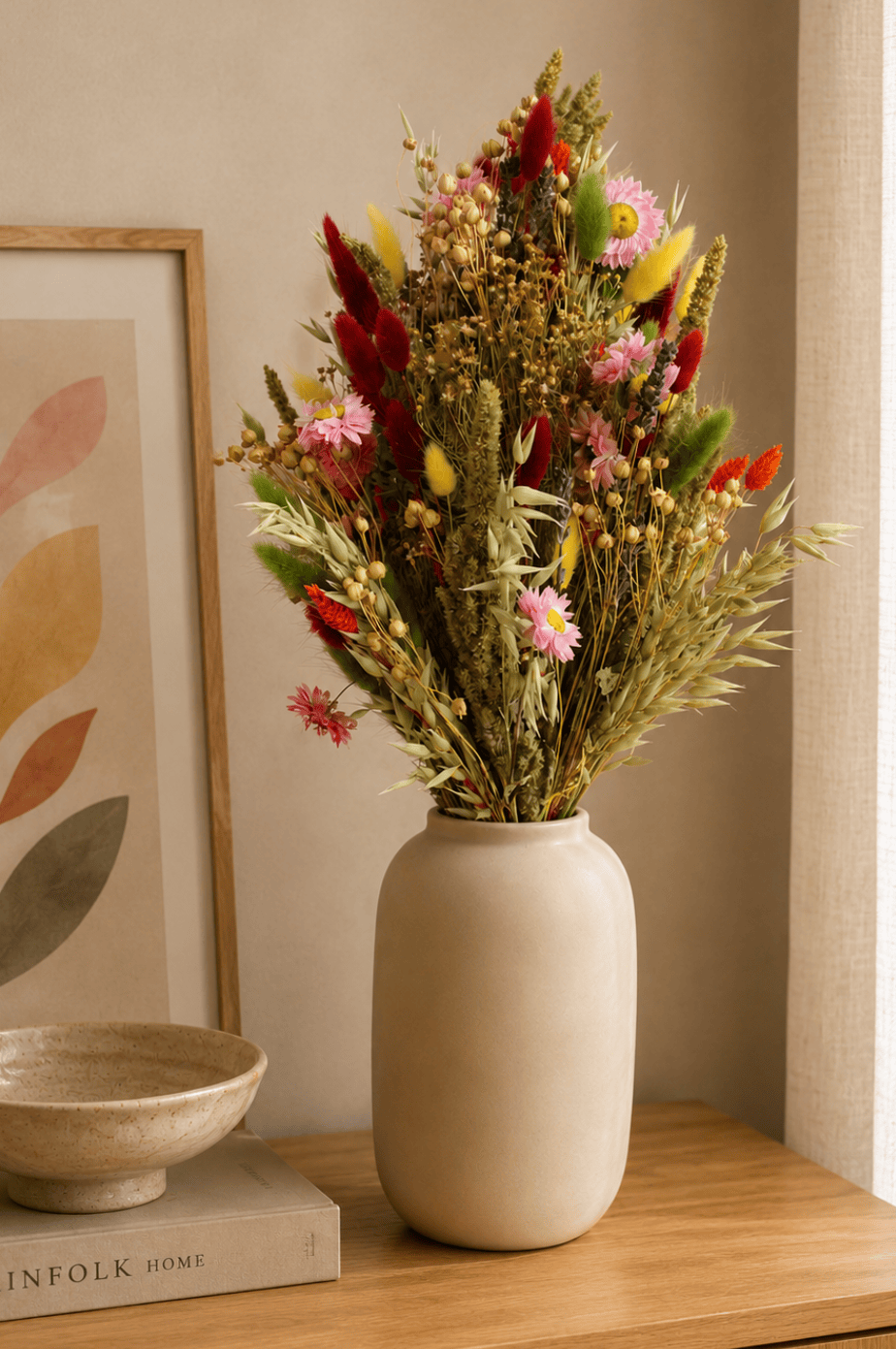 Vasenglück Trockenblumen Trockenblumenstrauss „No. 154“ bunter Wildblumenstrauß