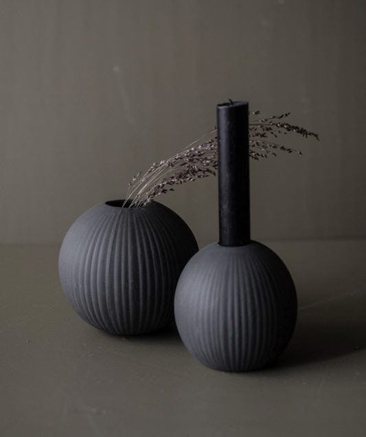 Kerzenhalter | Vena | Dunkelgrau Storefactory