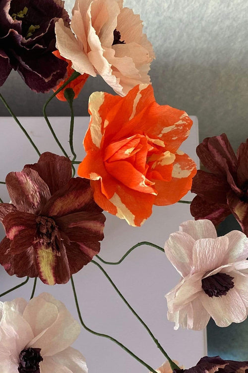 Papierblume | Daisy | Bordeaux Vasenglück