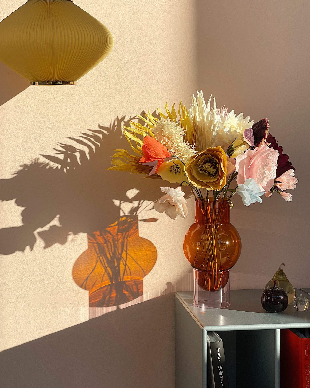 Papierblume | Eismohn | Ocker Vasenglück