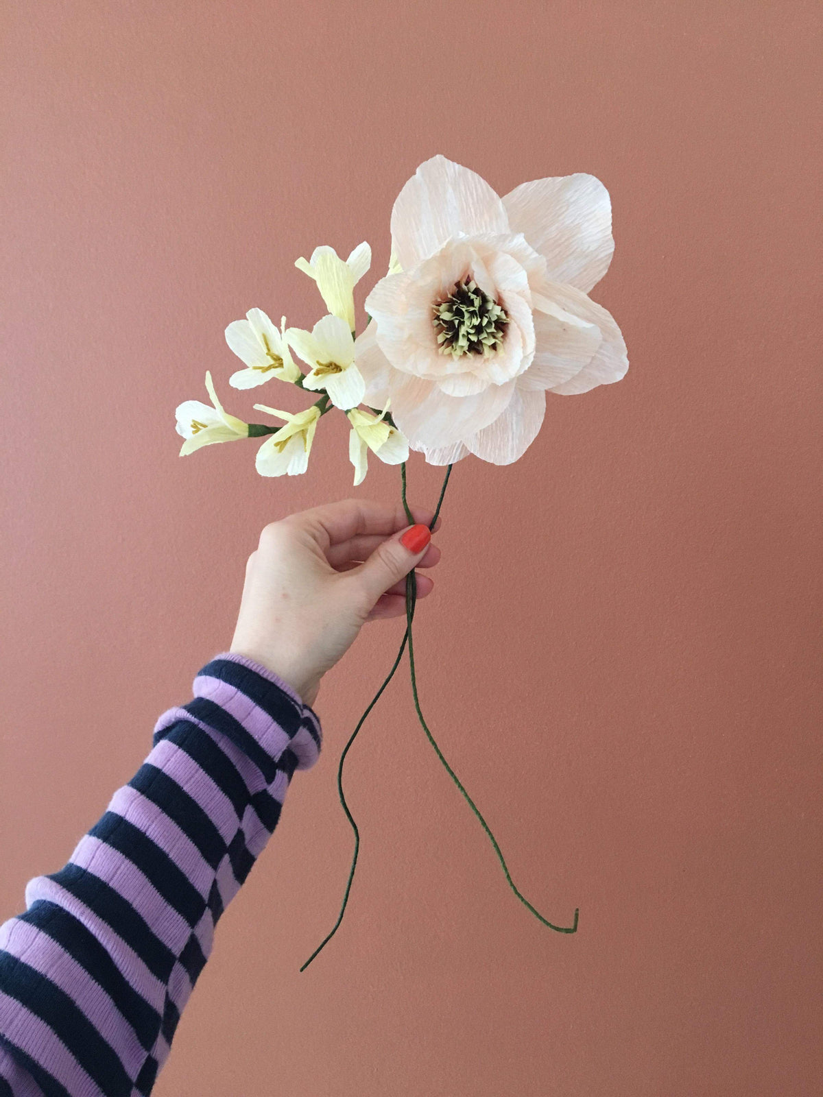 Papierblume | Mohn | Nude Vasenglück