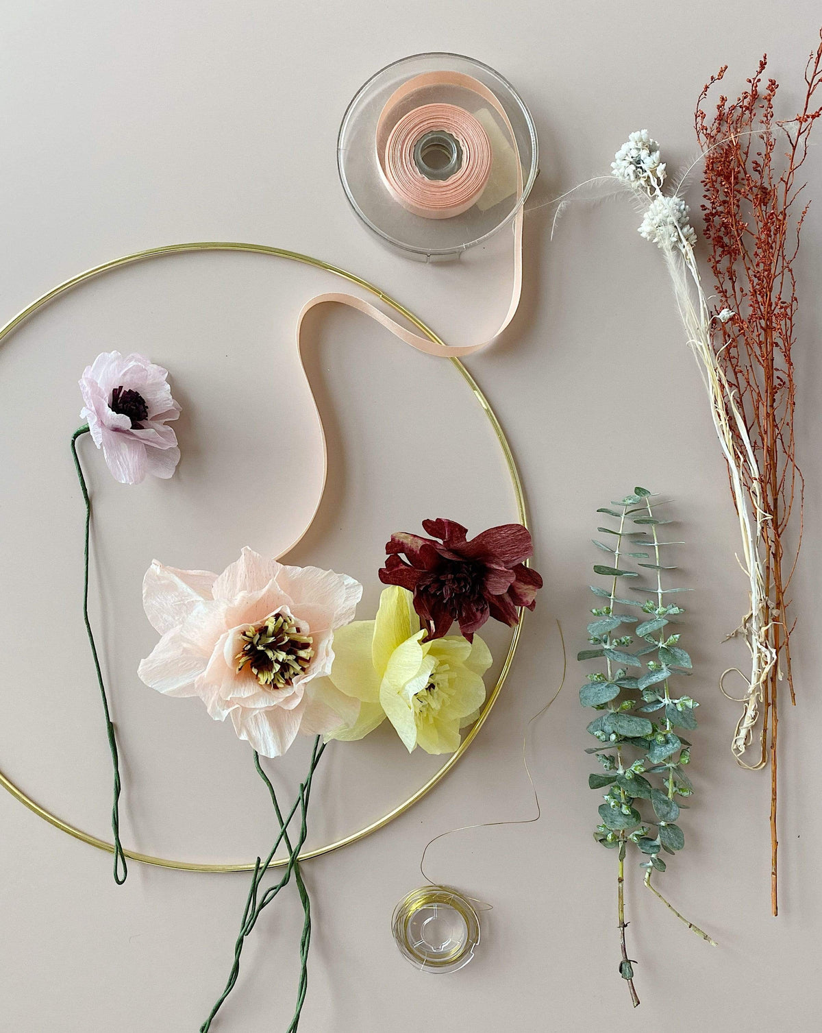Papierblume | Mohn | Nude Vasenglück