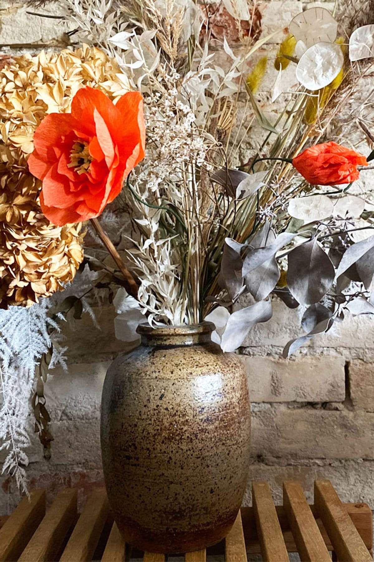 Papierblume | Mohn | Rot Vasenglück