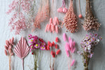 Trockenblumen in kleinen Mengen - Rosa/Pink Vasenglück