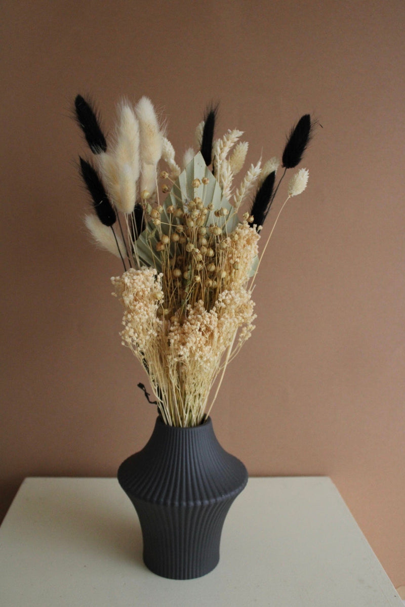 Trockenblumenstrauß „Black & White“ | Verschiedene Größen Vasenglück