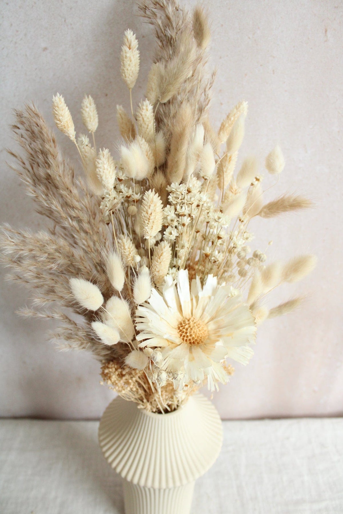 Trockenblumenstrauß Creme Pampasgras 50cm