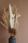 Trockenblumenstrauß mit Kunstblume „Golden Boho“ Vasenglück