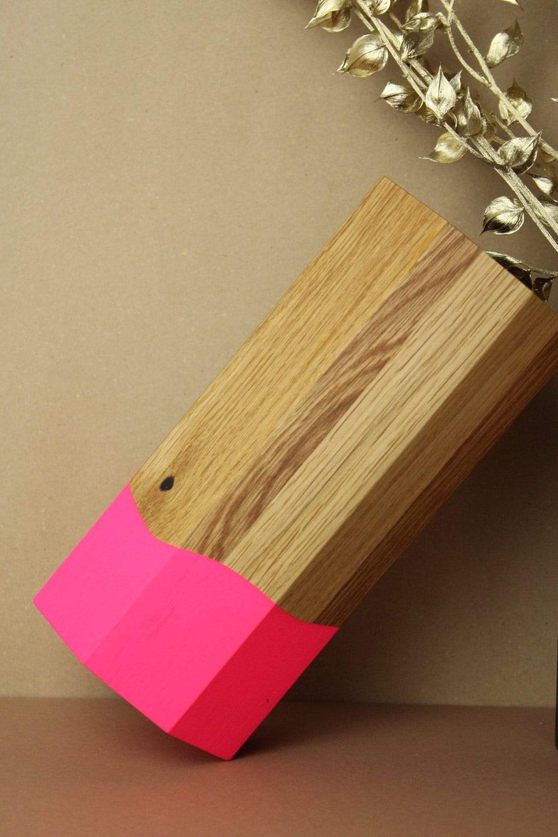 Holzvase "Ecki" | Verschiedene Farben | Eiche Christian Ohlendorf Design Studio