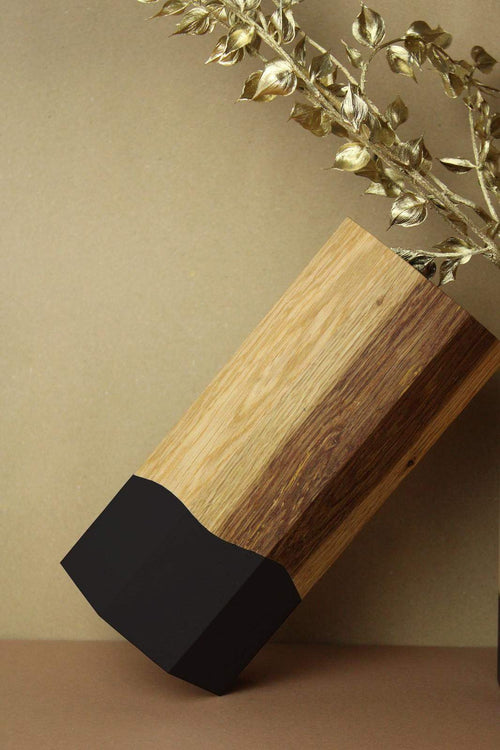 Holzvase "Ecki" | Verschiedene Farben | Eiche Christian Ohlendorf Design Studio