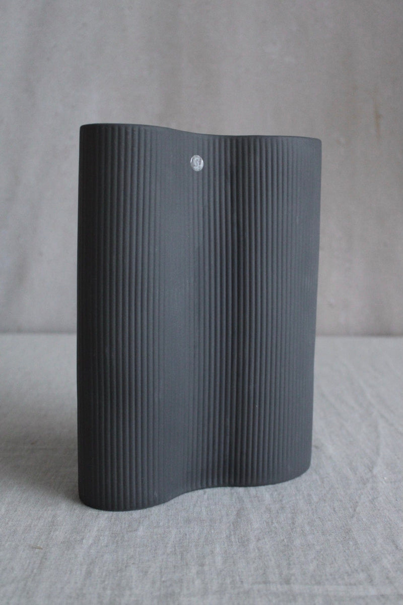 Vase | Bunn | Dunkelgrau | B-Ware Storefactory
