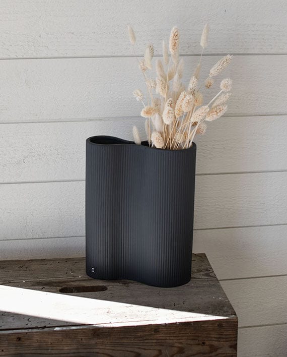 Vase | Bunn | Dunkelgrau | B-Ware Storefactory