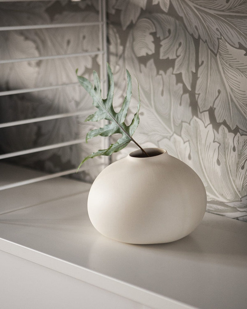 Vase Rund Beige 17cm Breit - Für Trockenblumen - Storefactory – Vasenglück  GmbH