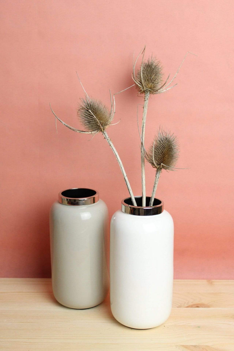 Vase | Saigon "XS" | Weiß/Silber GIFTCOMPANY