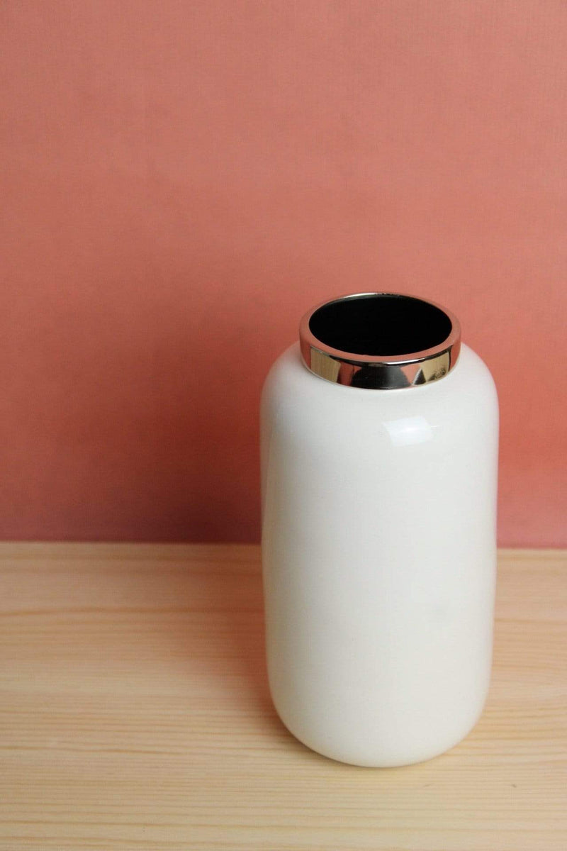 Vase | Saigon "XS" | Weiß/Silber GIFTCOMPANY