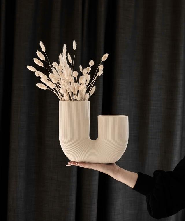 Vase | Stråvalla | Beige Storefactory